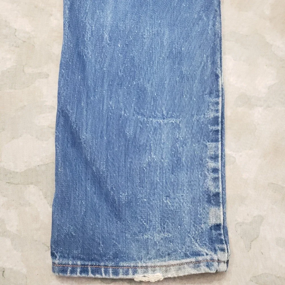 Vintage Wrangler 13MWZ Jeans Mens 32x34 Blue 13MWZ Whiskered Cowboy Cut Western